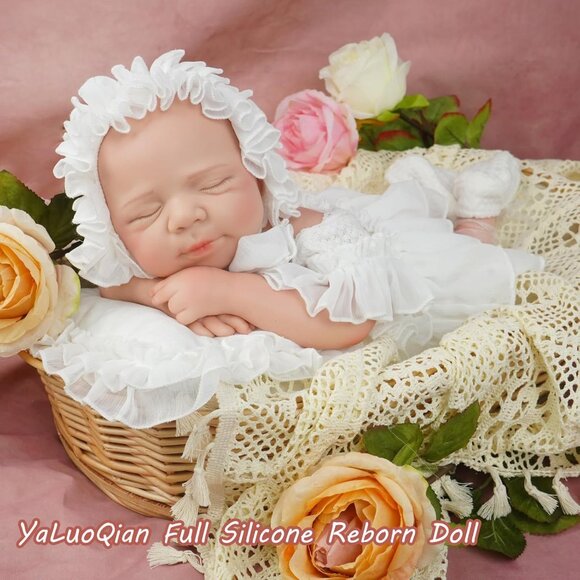 20 Inch Lifelike Full SiliconevBody Newborn Girl Reborn Baby Dolls Sleeping Doll - Picture 2 of 6